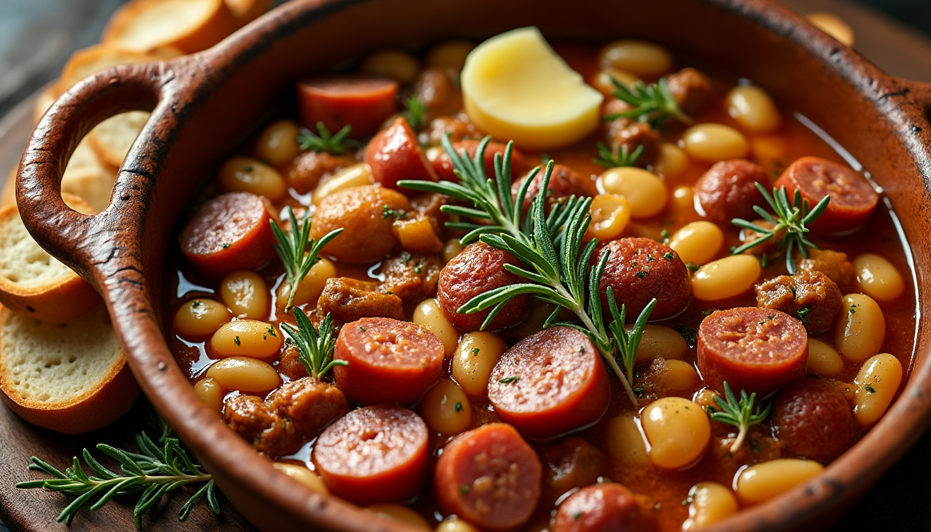 découvrez la recette authentique du cassoulet traditionnel sur marmiton, alliant simplicité et saveurs riches. suivez nos étapes faciles pour préparer ce plat emblématique de la cuisine française et ravissez vos papilles !