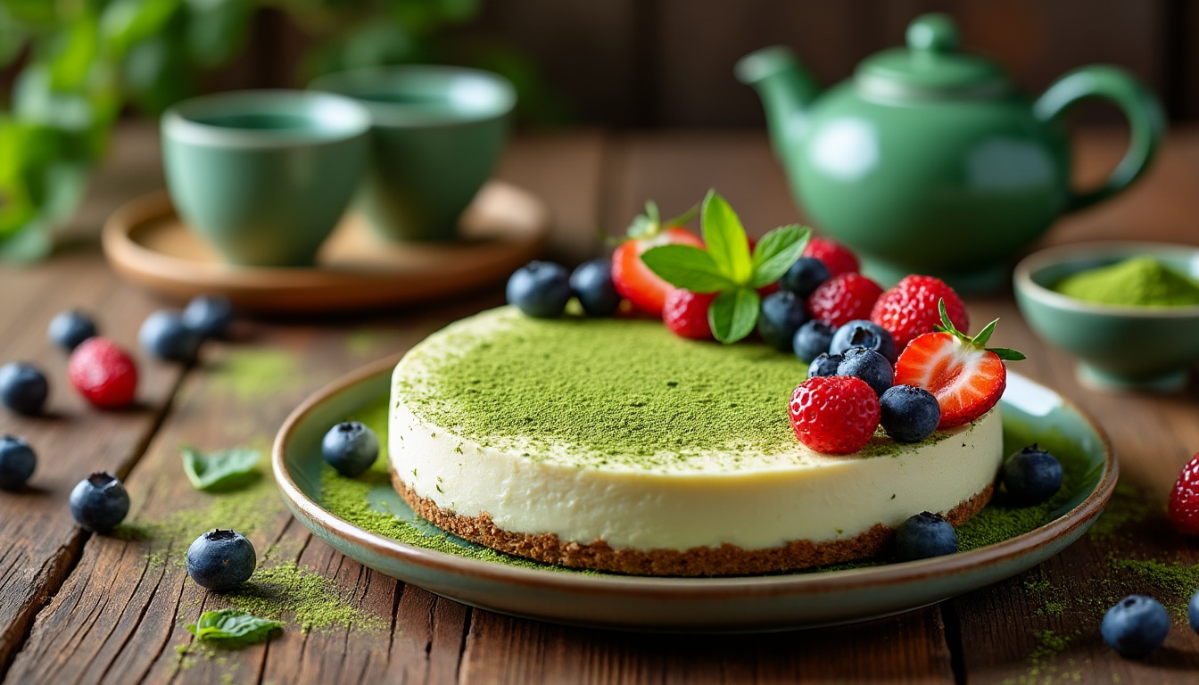 découvrez comment le matcha peut transformer votre cheesecake en un délice vert savoureux. adoptez cette tendance culinaire et réveillez le chef qui sommeille en vous avec des recettes simples et gourmandes.