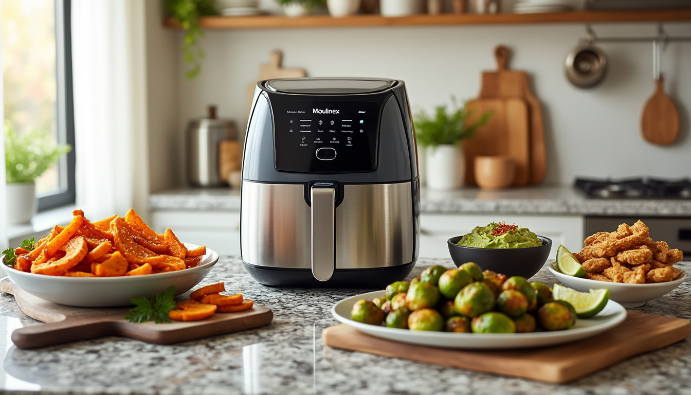 découvrez des recettes de snacks sains à toute heure avec l'air fryer moulinex. préparez des plats croquants et savoureux tout en maîtrisant votre consommation de calories. facile à utiliser, cet appareil vous permet de varier les plaisirs tout en prenant soin de votre santé.