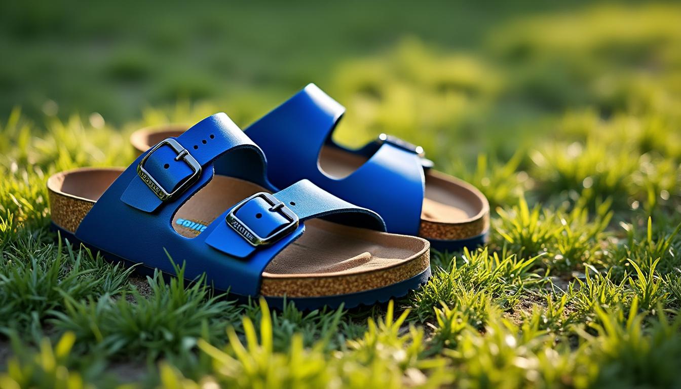 découvrez les chaussures birkenstock gizeh en bleu, alliant confort exceptionnel et esthétique moderne. parfaites pour un look décontracté, elles offrent un soutien optimal tout en restant tendance. idéales pour vos sorties d'été, ces sandales sont un incontournable pour allier style et bien-être.