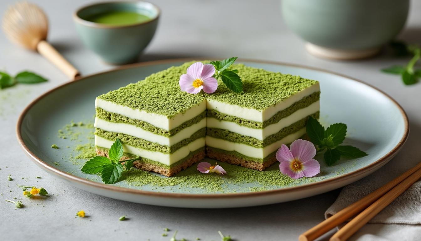 découvrez les secrets du tiramisu au thé matcha de michalak, une recette savoureuse et élégante qui ravira vos invités. apprenez à allier tradition italienne et fraîcheur du matcha pour un dessert inoubliable!