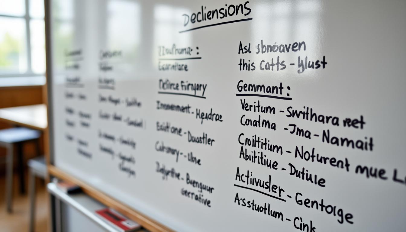 découvrez notre guide complet sur les tableaux des déclinaisons de l'allemand. apprenez à maîtriser les différents cas et formes grammaticales pour améliorer votre compréhension et votre expression écrite dans cette langue fascinante.