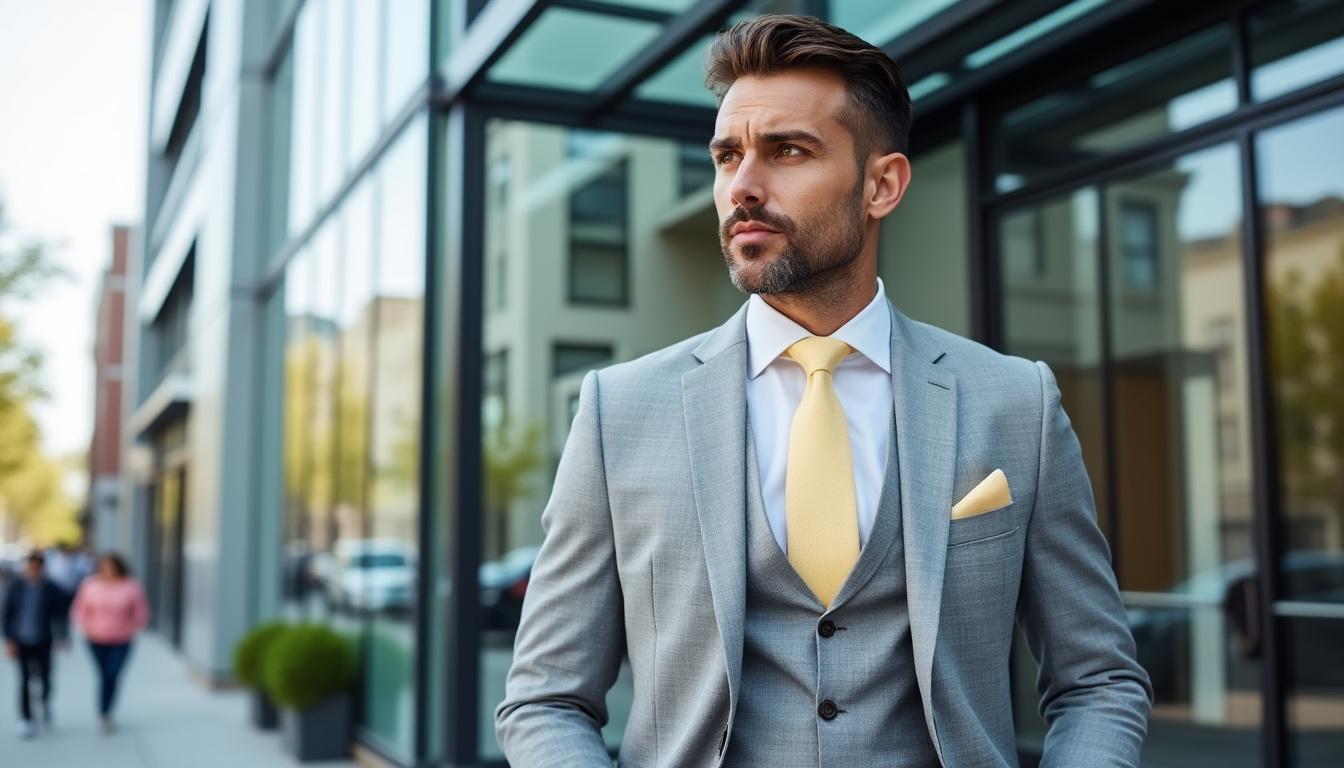découvrez les tendances actuelles des cravates homme jaune pastel et apprenez à les porter avec style. des conseils pratiques pour égayer vos tenues, qu'il s'agisse d'un look formel ou décontracté. adoptez cette couleur tendance et faites une déclaration de mode audacieuse.