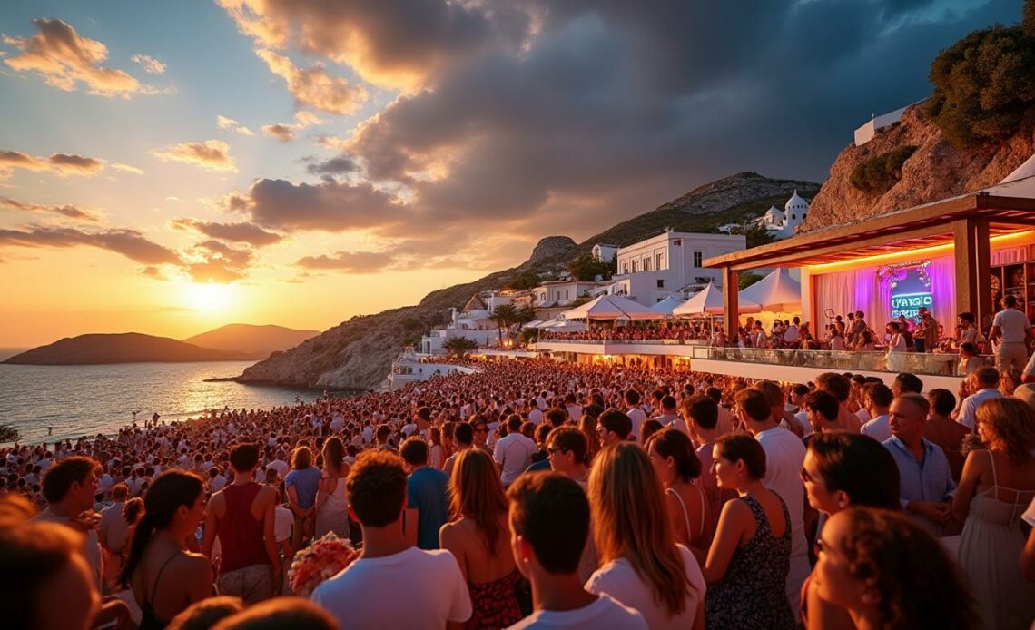 découvrez cavo paradiso à mykonos, un lieu emblématique où la musique électronique rencontre des vues spectaculaires sur la mer égée. plongez dans une ambiance magique, idéale pour les amateurs de fête et de sons électrisants en grèce.