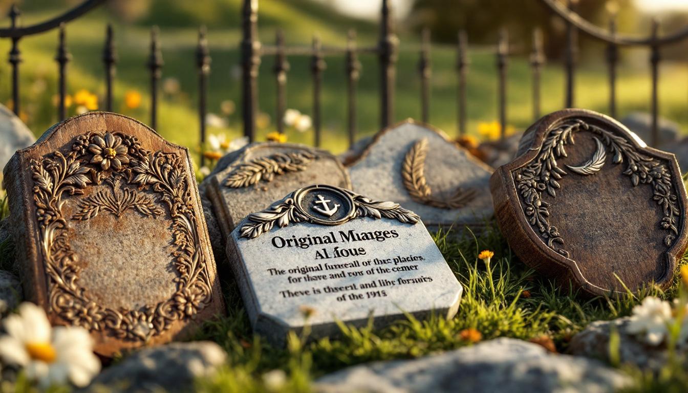 découvrez nos plaques funéraires originales pour un hommage touchant et personnel, personnalisables selon vos envies pour célébrer la mémoire de vos proches avec respect et émotion.