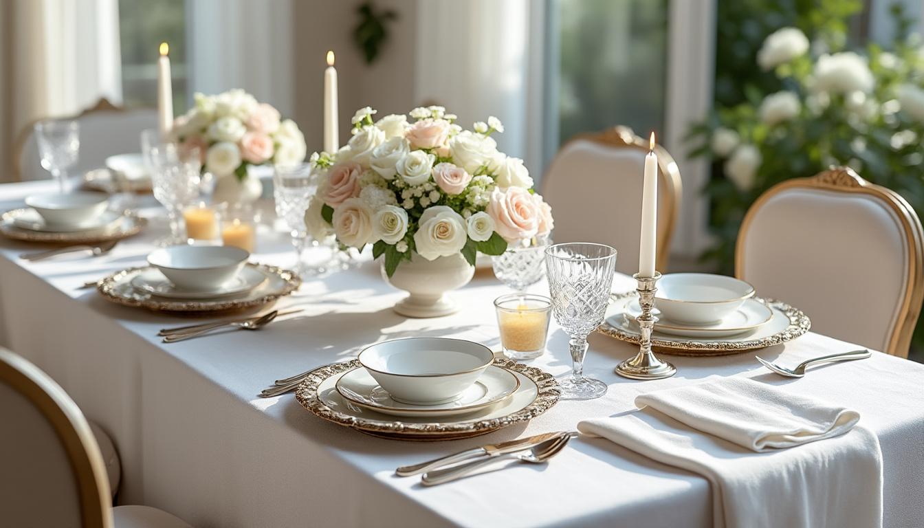 sublimez vos repas grâce à une décoration de table élégante et créez des moments inoubliables autour de vos convives.