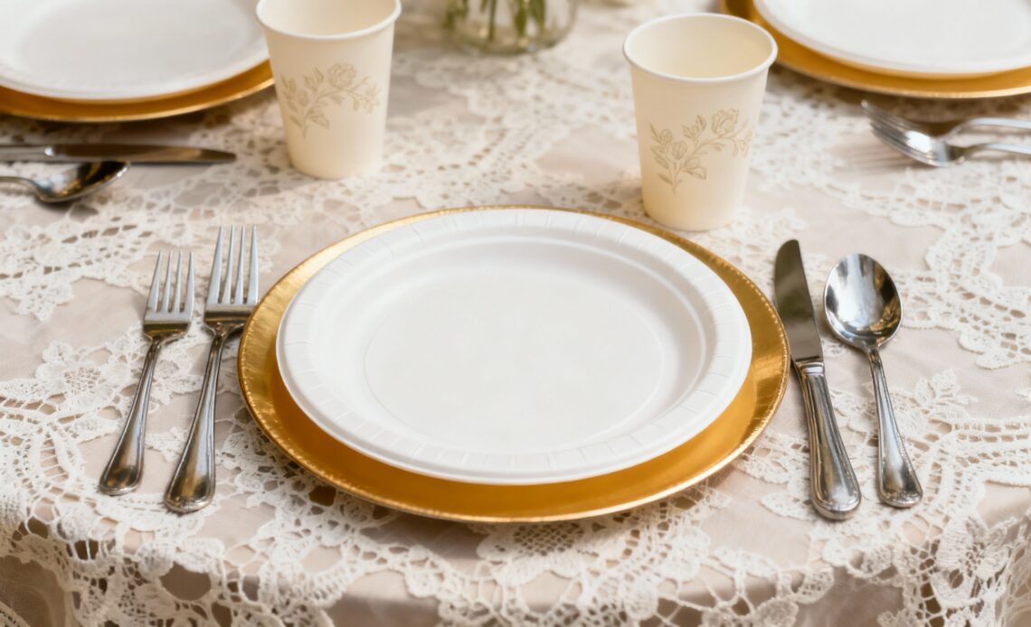 vaisselle jetable élégante