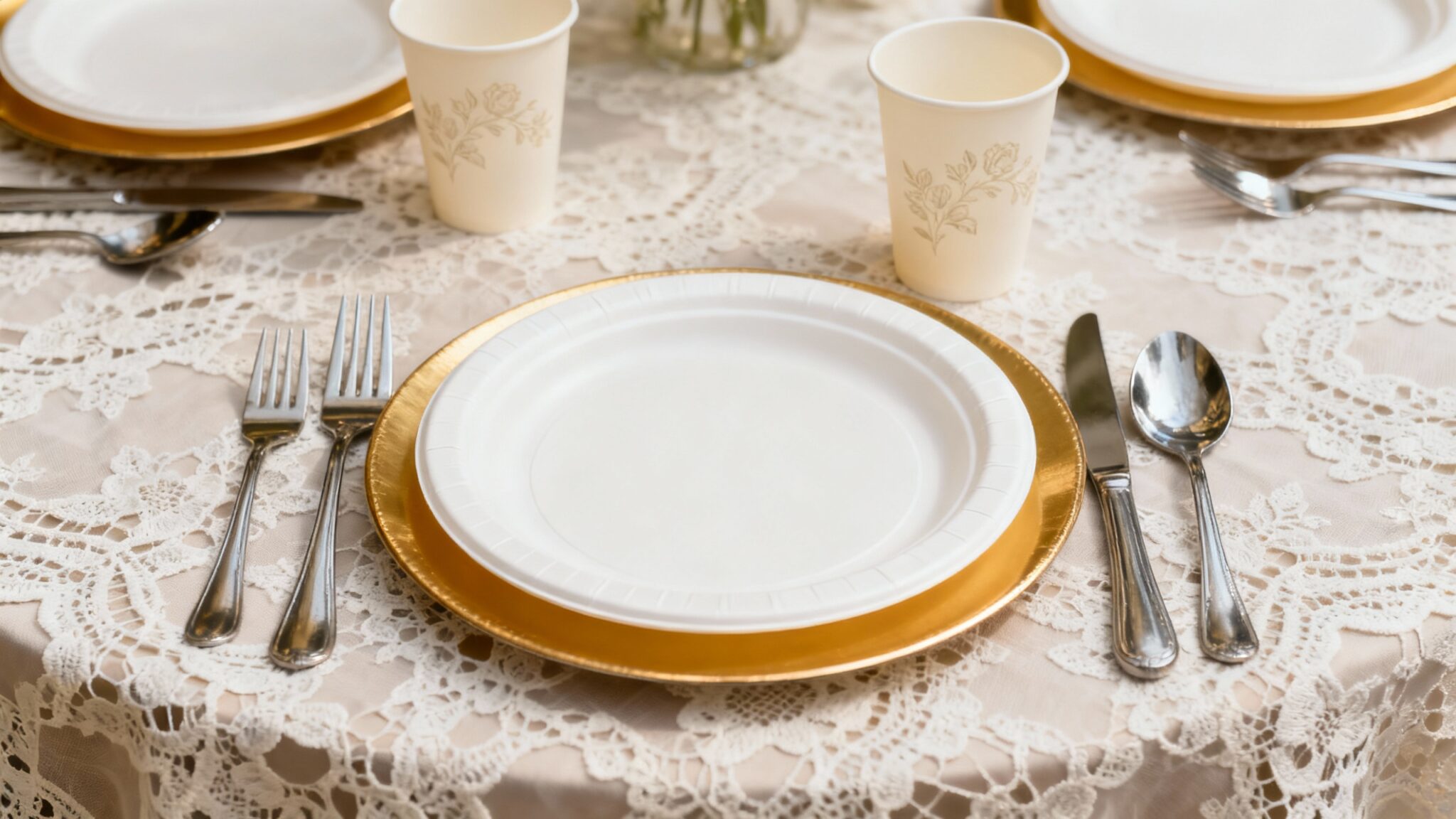 vaisselle jetable élégante
