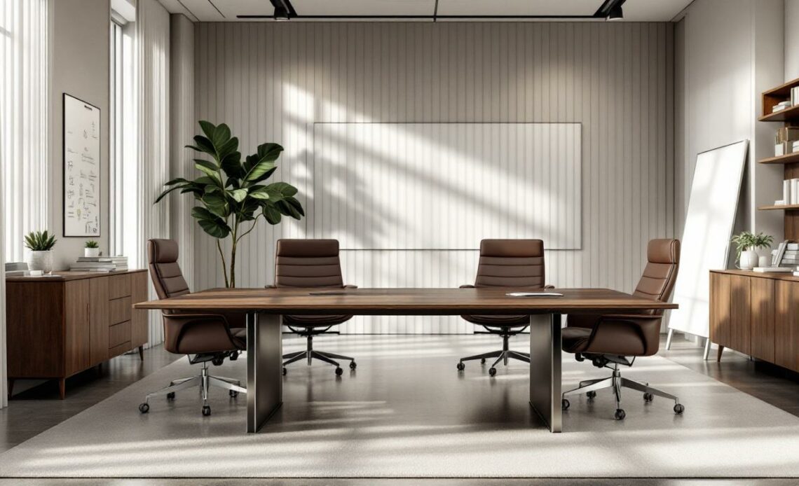 aménagez un espace de travail inspirant avec notre mobilier de bureau, incluant des tables de réunion professionnelles alliant design et fonctionnalité pour stimuler la collaboration.