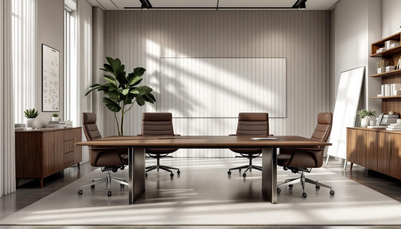 aménagez un espace de travail inspirant avec notre mobilier de bureau, incluant des tables de réunion professionnelles alliant design et fonctionnalité pour stimuler la collaboration.