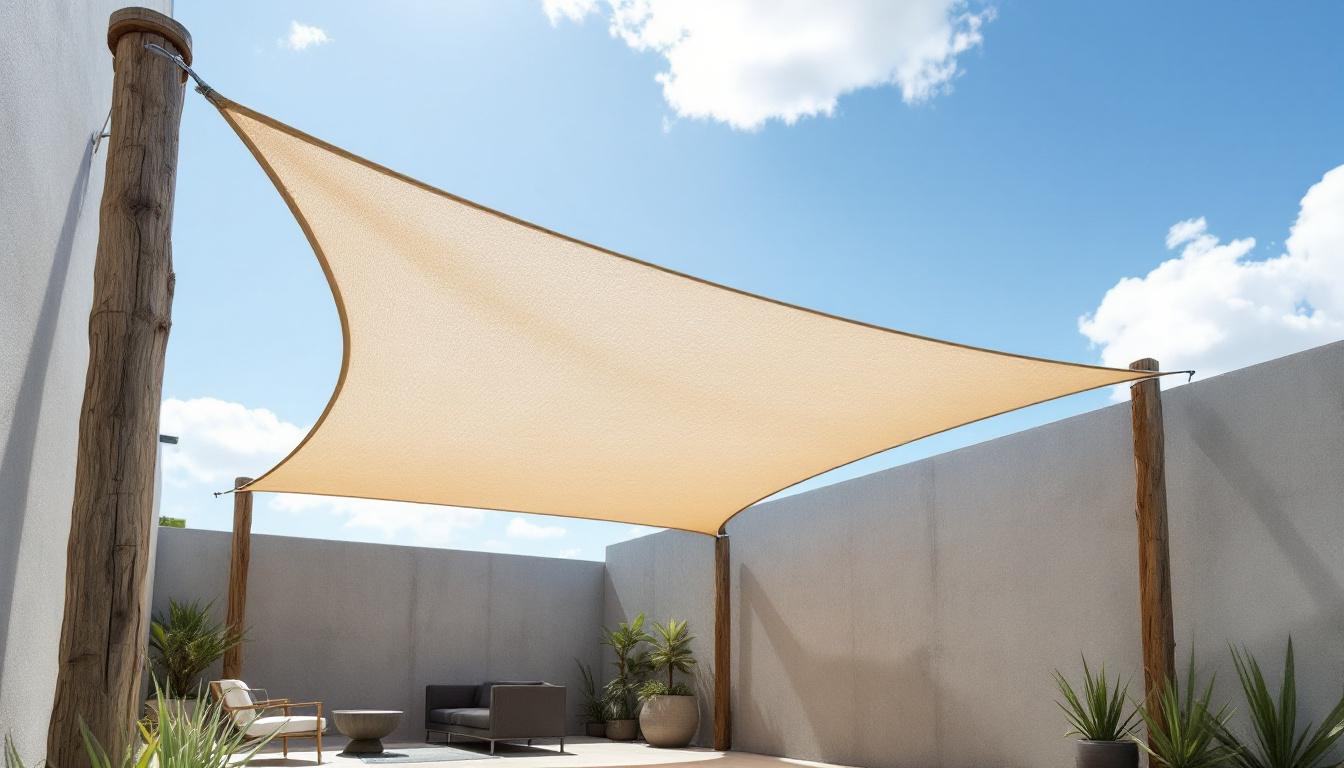 découvrez notre guide étape par étape pour installer facilement une voile d'ombrage triangulaire et profiter d'un espace extérieur ombragé et agréable.