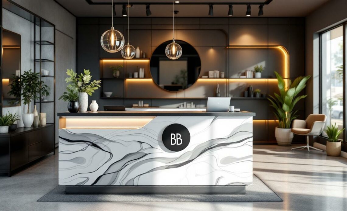 découvrez pourquoi la banque d'accueil est un élément clé pour un salon de coiffure, améliorant l'accueil client et l'expérience globale.