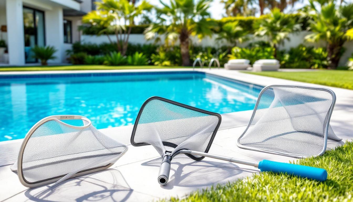 découvrez notre guide d'achat complet des meilleurs filets de piscine pour skimmer, pour garder votre piscine propre et éviter les débris efficacement.