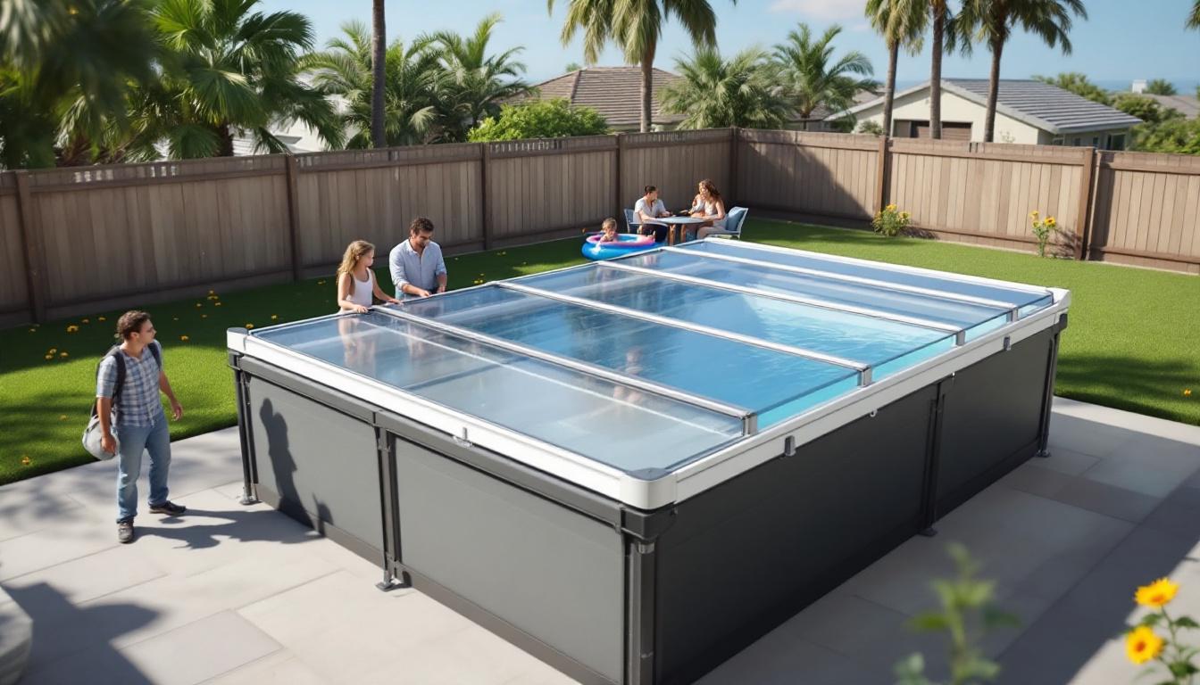 assurez la sécurité de vos enfants avec une couverture rigide pour piscine, une protection fiable et facile à utiliser pour éviter les accidents.