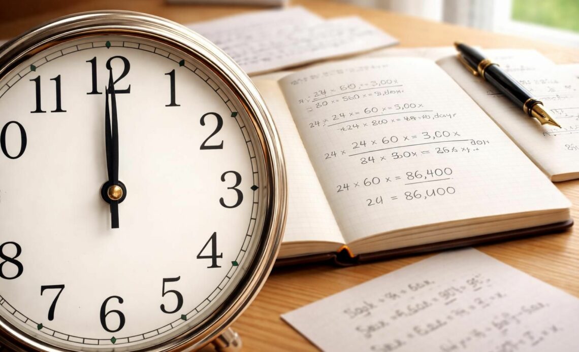 découvrez comment calculer précisément le nombre de secondes dans une journée complète de 24 heures avec des explications claires et un calcul détaillé.
