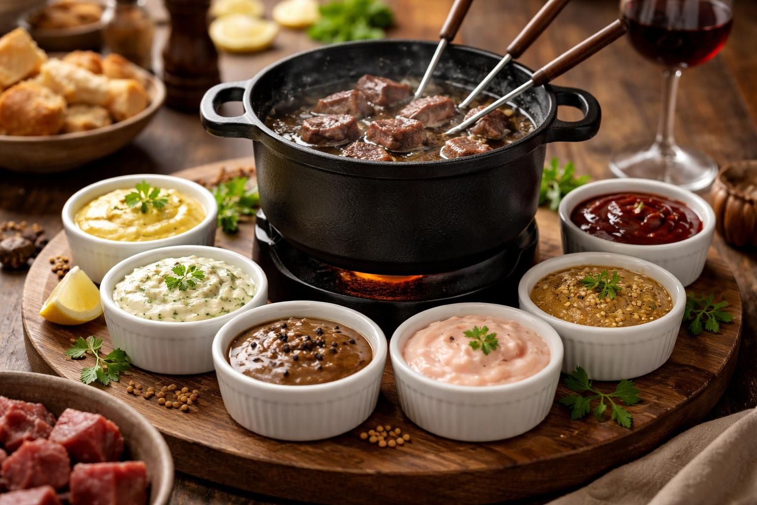 découvrez les sauces incontournables pour accompagner votre fondue bourguignonne et sublimer vos repas conviviaux. recettes faciles et délicieuses à ne pas manquer !