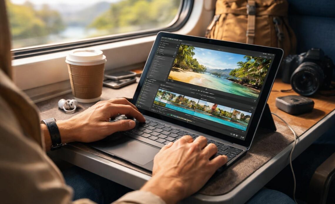 apprenez à monter vos vidéos de voyage en toute mobilité grâce à une tablette windows, pour créer facilement des souvenirs dynamiques où que vous soyez.