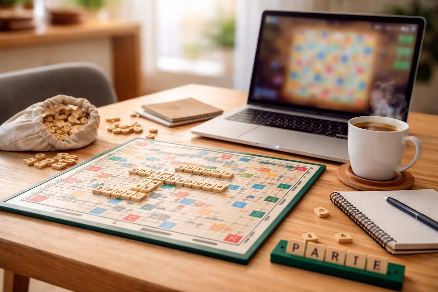 jouez au scrabble en français gratuitement contre l'ordinateur et améliorez votre vocabulaire tout en vous amusant.