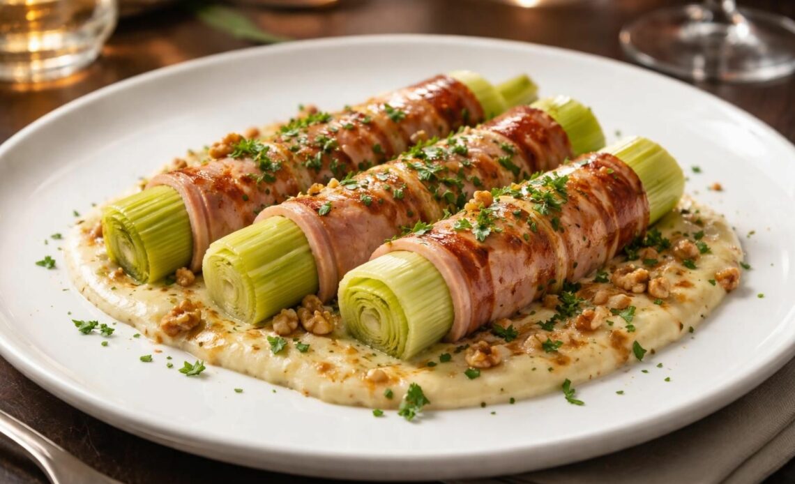 découvrez comment préparer des poireaux au jambon revisités, une recette savoureuse et originale pour un dîner inoubliable en famille ou entre amis.
